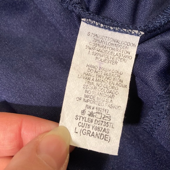 Maitai ModCloth Artisan Iced Tea Dress Navy Blue Floral Lace Flowers Large - Picture 11 of 13